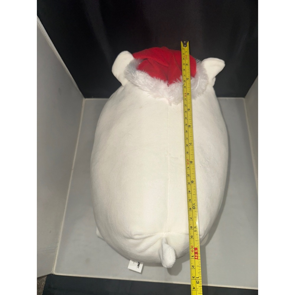 Bun Bun! Polar Bear Christmas Santa Hat Large Plush Stuffed Animal White 12 Inch - Picture 5 of 5